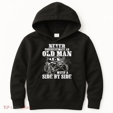 Never Underestimate An Old Man With A Side By Side SXS UTV Kids Hoodie
