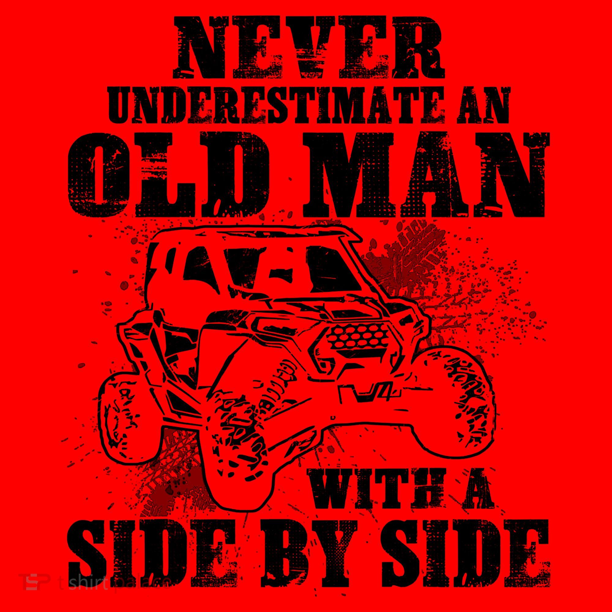 Never Underestimate An Old Man With A Side By Side SXS UTV Santa Hat
