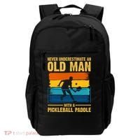 Never Underestimate An Old Man With A Pickleball Paddle Backpack thumb 0