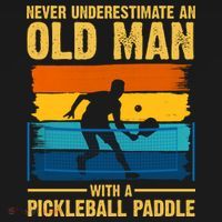 Never Underestimate An Old Man With A Pickleball Paddle Ornament thumb 1