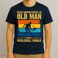Never Underestimate An Old Man With A Pickleball Paddle T-Shirt thumb 3