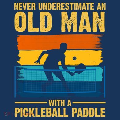 Never Underestimate An Old Man With A Pickleball Paddle Tie-Dye T-Shirt
