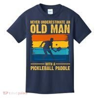 Never Underestimate An Old Man With A Pickleball Paddle Kids T-Shirt thumb 0