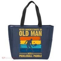 Never Underestimate An Old Man With A Pickleball Paddle Tote Bag thumb 0