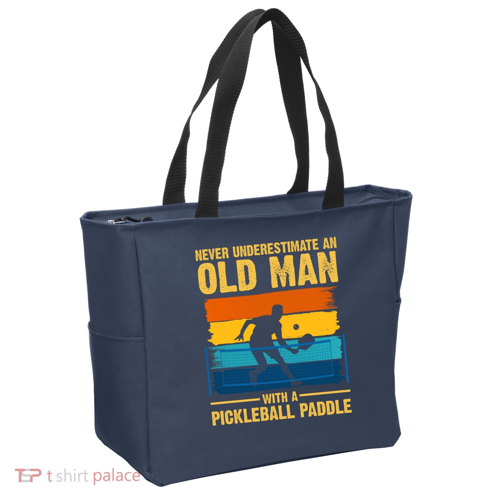 Never Underestimate An Old Man With A Pickleball Paddle Tote Bag