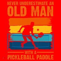 Never Underestimate An Old Man With A Pickleball Paddle Santa Hat thumb 1