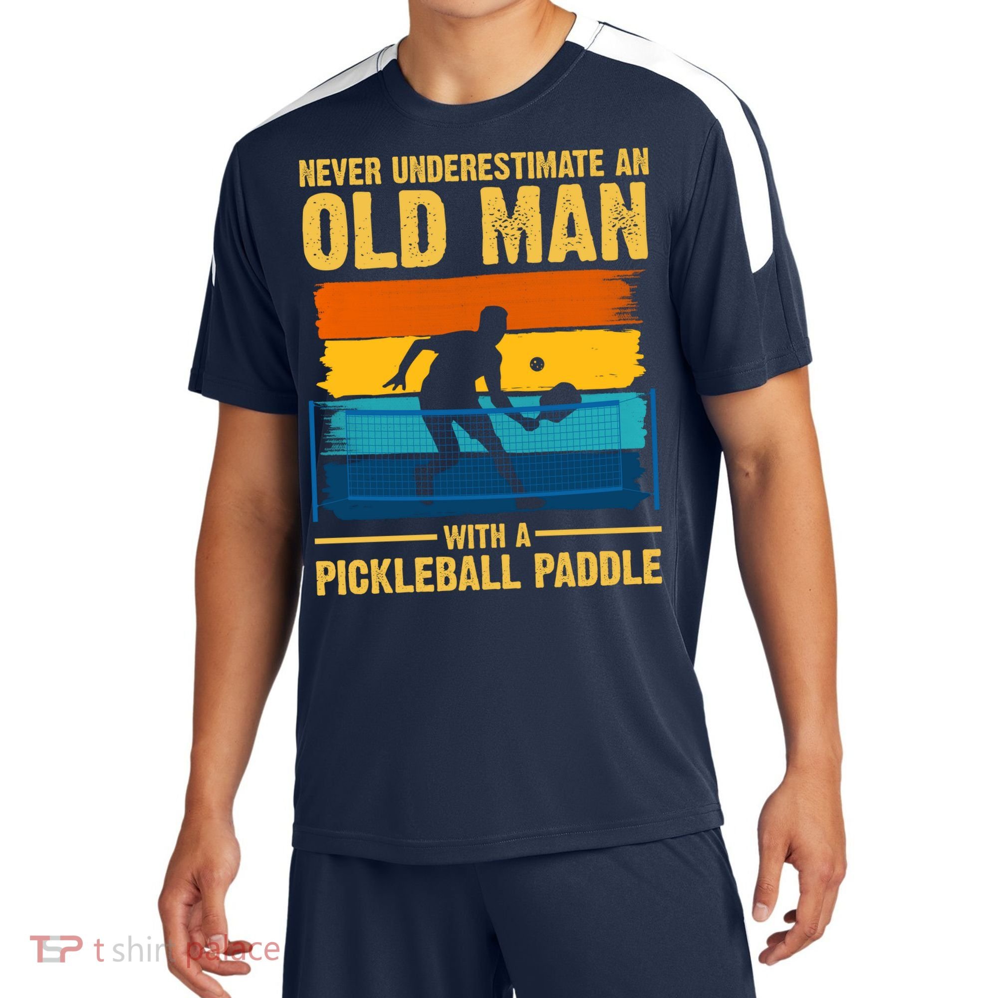 Never Underestimate An Old Man With A Pickleball Paddle Sport-Tek Competitor United Soccer Jersey