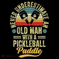 Never Underestimate An Old Man With A Pickleball Paddle Women's Hoodie thumb 2