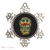 Never Underestimate An Old Man With A Pickleball Paddle Ornament thumb 0