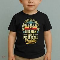 Never Underestimate An Old Man With A Pickleball Paddle Toddler T-Shirt thumb 2