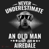Never Underestimate An Old With Airedale Terrier Gift Women's Sweatshirt thumb 2