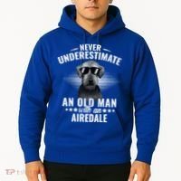 Never Underestimate An Old With Airedale Terrier Gift Hoodie thumb 2