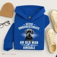 Never Underestimate An Old With Airedale Terrier Gift Hoodie thumb 4