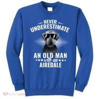Never Underestimate An Old With Airedale Terrier Gift Sweatshirt thumb 0