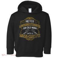Never Underestimate An Old Man With A Bass Guitar Toddler Hoodie thumb 0