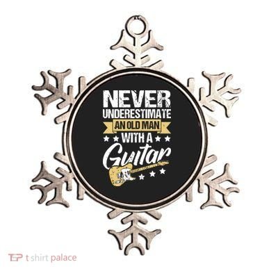 Never Underestimate An Old Man With A Guitar Guitar Ornament