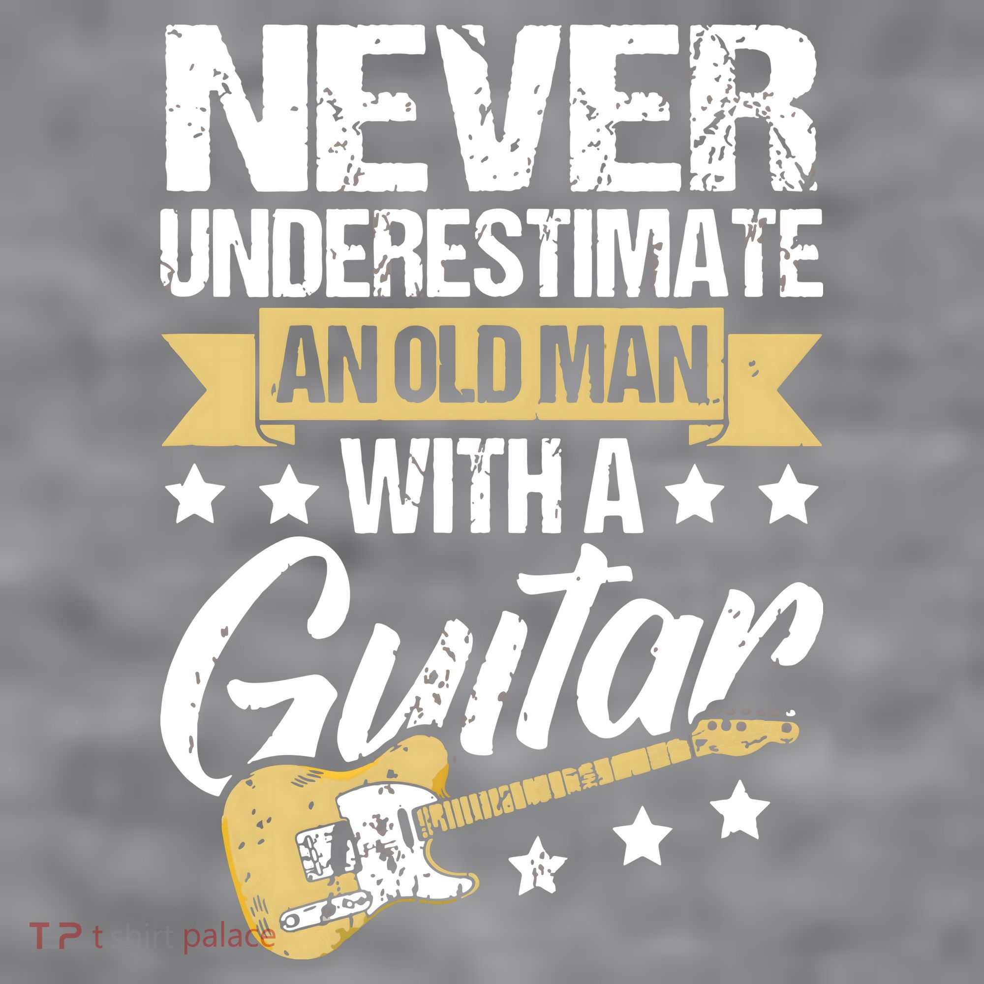 Never Underestimate An Old Man With A Guitar Guitar Women's Racerback Cropped Tank