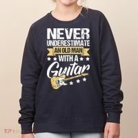 Never Underestimate An Old Man With A Guitar Guitar Women's Sweatshirt thumb 0