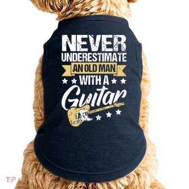 Never Underestimate An Old Man With A Guitar Guitar Doggie Tank