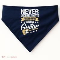 Never Underestimate An Old Man With A Guitar Guitar USA-Made Doggie Bandana thumb 0