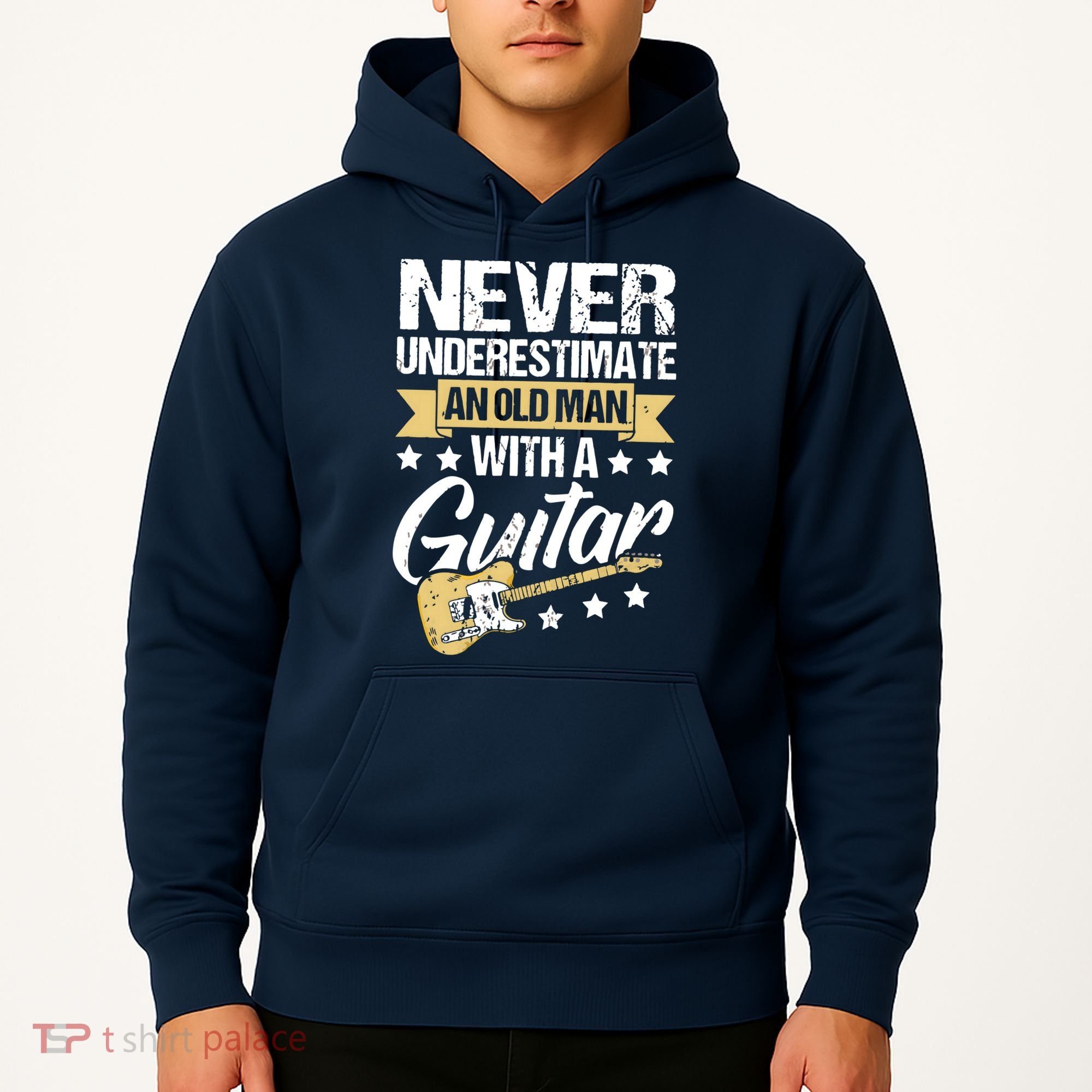 Never Underestimate An Old Man With A Guitar Guitar Hoodie