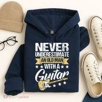 Never Underestimate An Old Man With A Guitar Guitar Hoodie thumb 4