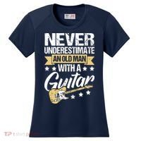 Never Underestimate An Old Man With A Guitar Guitar Women's Cooling Performance Crew T-Shirt thumb 0