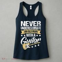Never Underestimate An Old Man With A Guitar Guitar Women's Tank Top thumb 3
