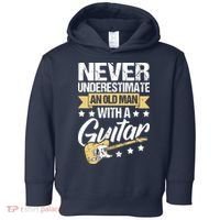 Never Underestimate An Old Man With A Guitar Guitar Toddler Hoodie thumb 0