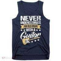 Never Underestimate An Old Man With A Guitar Guitar Tank Top thumb 0