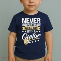 Never Underestimate An Old Man With A Guitar Guitar Toddler T-Shirt thumb 2
