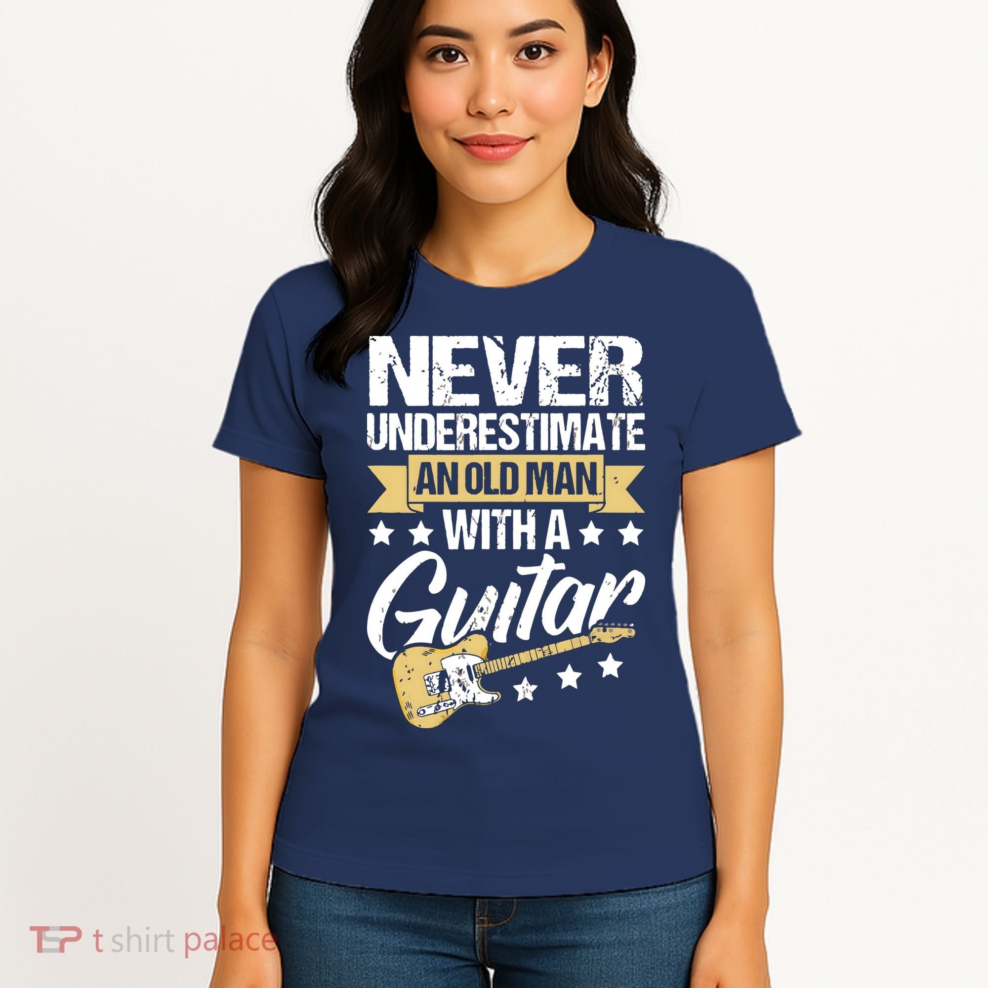 Never Underestimate An Old Man With A Guitar Guitar Women's T-Shirt