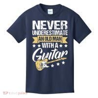 Never Underestimate An Old Man With A Guitar Guitar Kids T-Shirt thumb 0