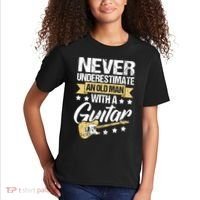 Never Underestimate An Old Man With A Guitar Guitar Kids T-Shirt thumb 2