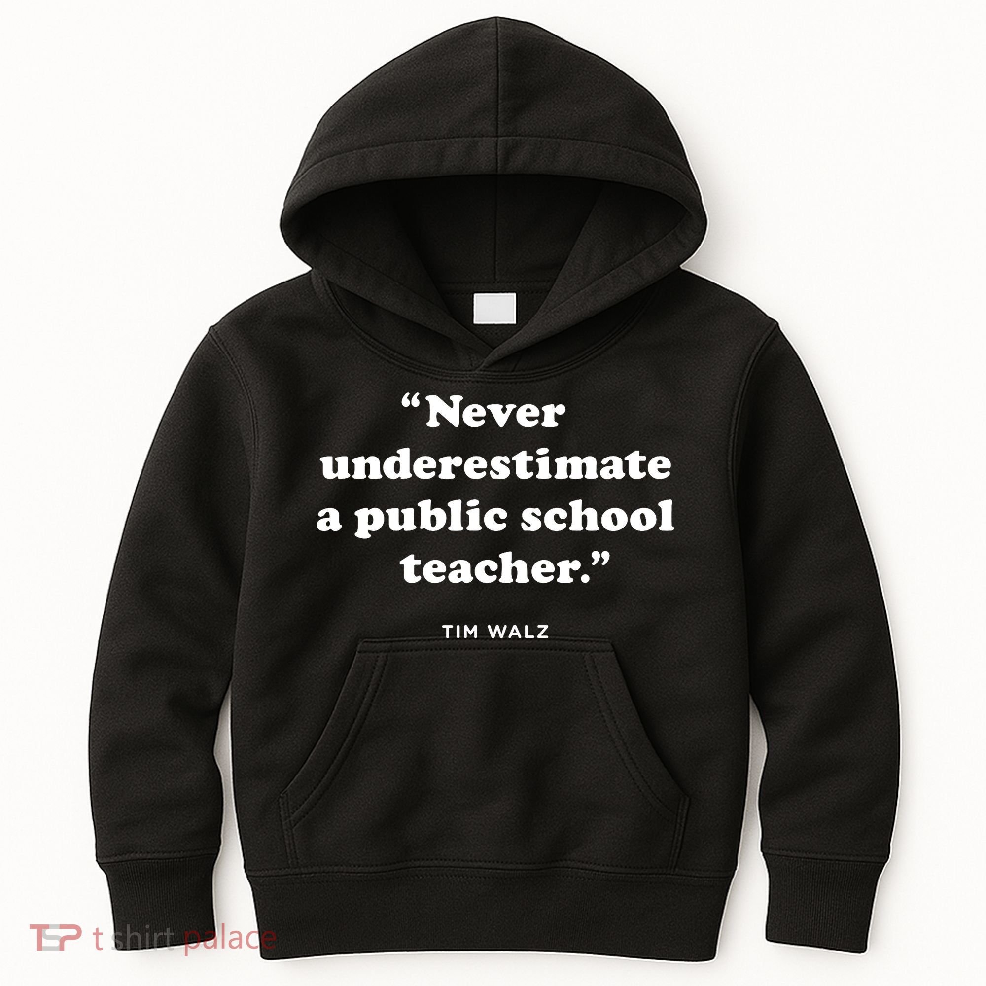 Never Underestimate A Public School Teacher Coach Quote Kids Hoodie