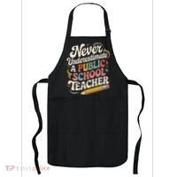 Never Underestimate A Public School Teacher Public Education Apron thumb 0