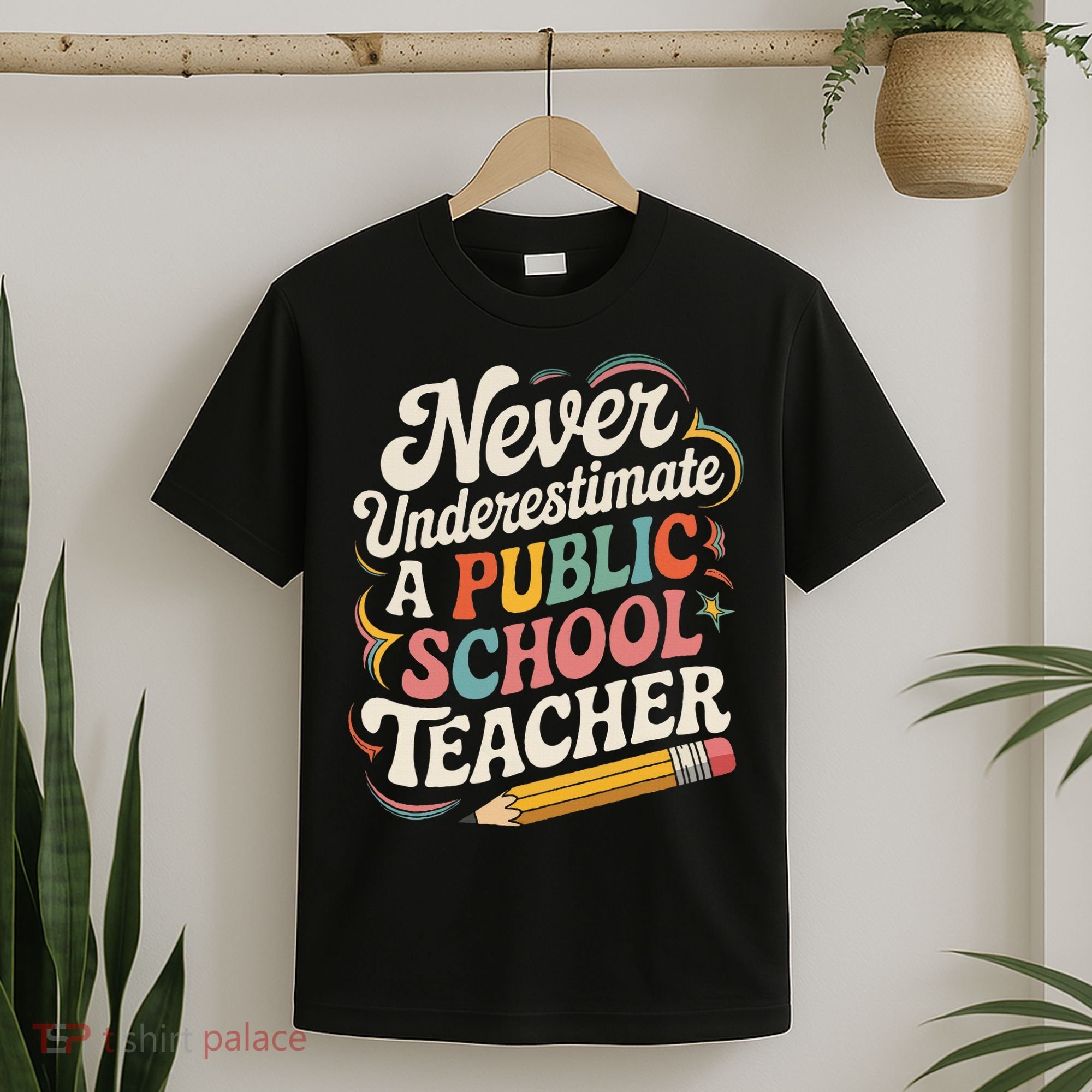 Never Underestimate A Public School Teacher Public Education T-Shirt