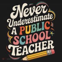 Never Underestimate A Public School Teacher Public Education Women's Hoodie thumb 2