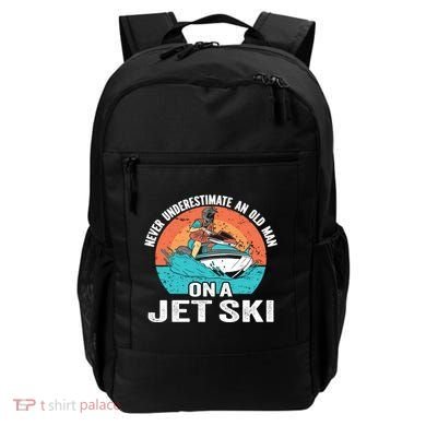 Never Underestimate And Old On A Jet Ski Gift Backpack