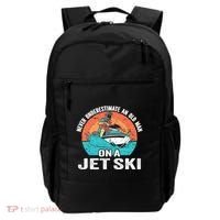 Never Underestimate And Old On A Jet Ski Gift Backpack thumb 0