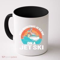Never Underestimate And Old On A Jet Ski Gift Coffee Mug thumb 0