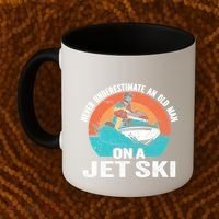 Never Underestimate And Old On A Jet Ski Gift Coffee Mug thumb 2