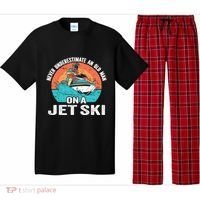 Never Underestimate And Old On A Jet Ski Gift Pajama Set thumb 0