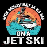 Never Underestimate And Old On A Jet Ski Gift 16oz Travel Tumbler thumb 2