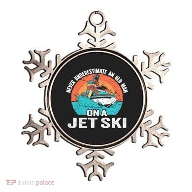 Never Underestimate And Old On A Jet Ski Gift Ornament