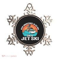 Never Underestimate And Old On A Jet Ski Gift Ornament thumb 0