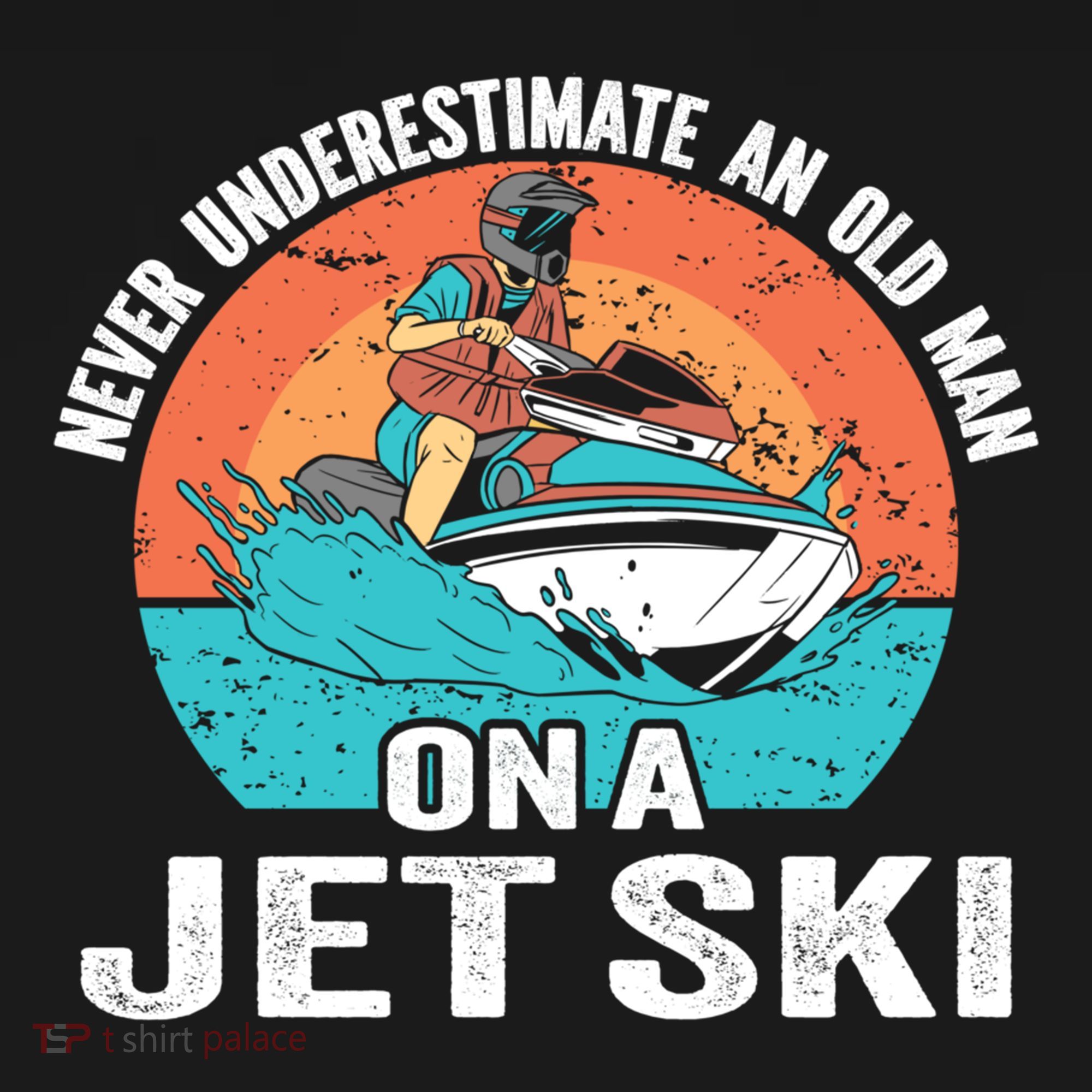 Never Underestimate And Old On A Jet Ski Gift Ornament
