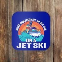 Never Underestimate And Old On A Jet Ski Gift Coaster thumb 0