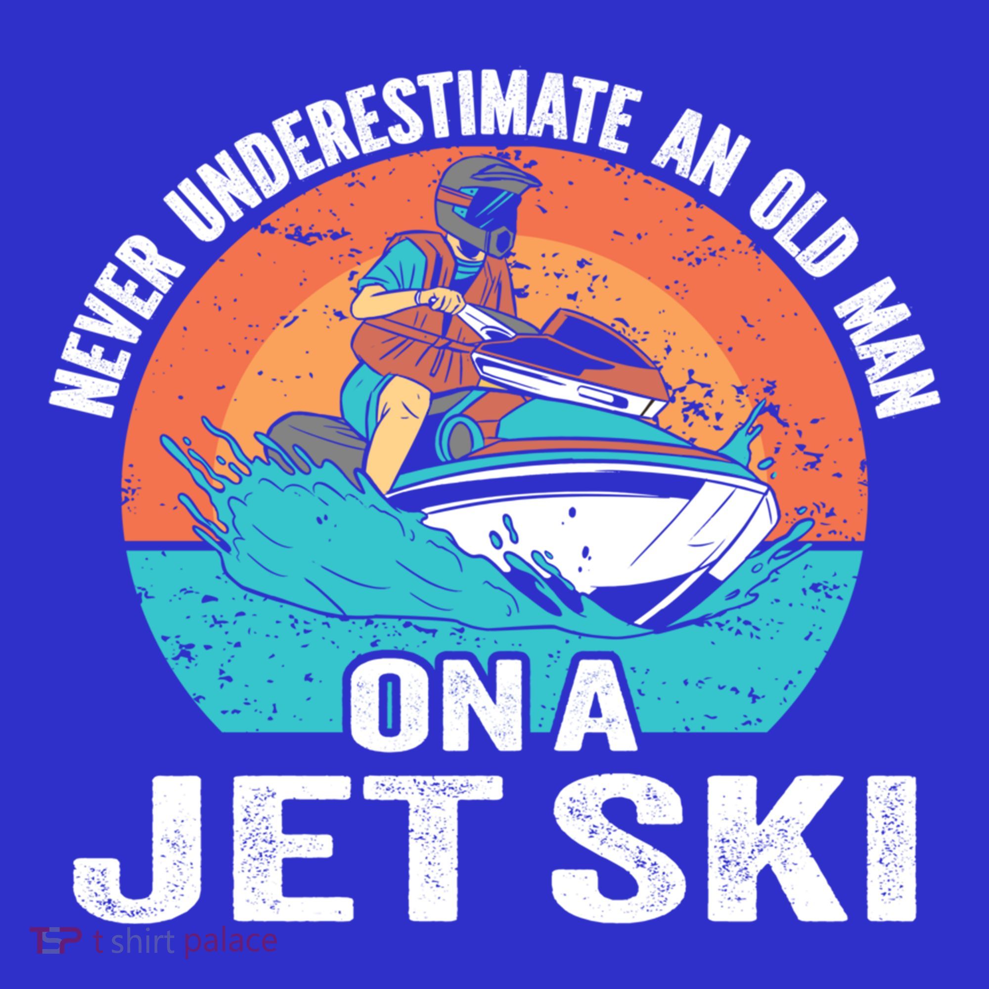 Never Underestimate And Old On A Jet Ski Gift Coaster
