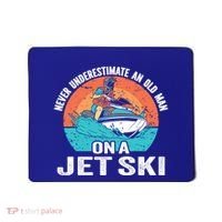 Never Underestimate And Old On A Jet Ski Gift Mousepad thumb 0